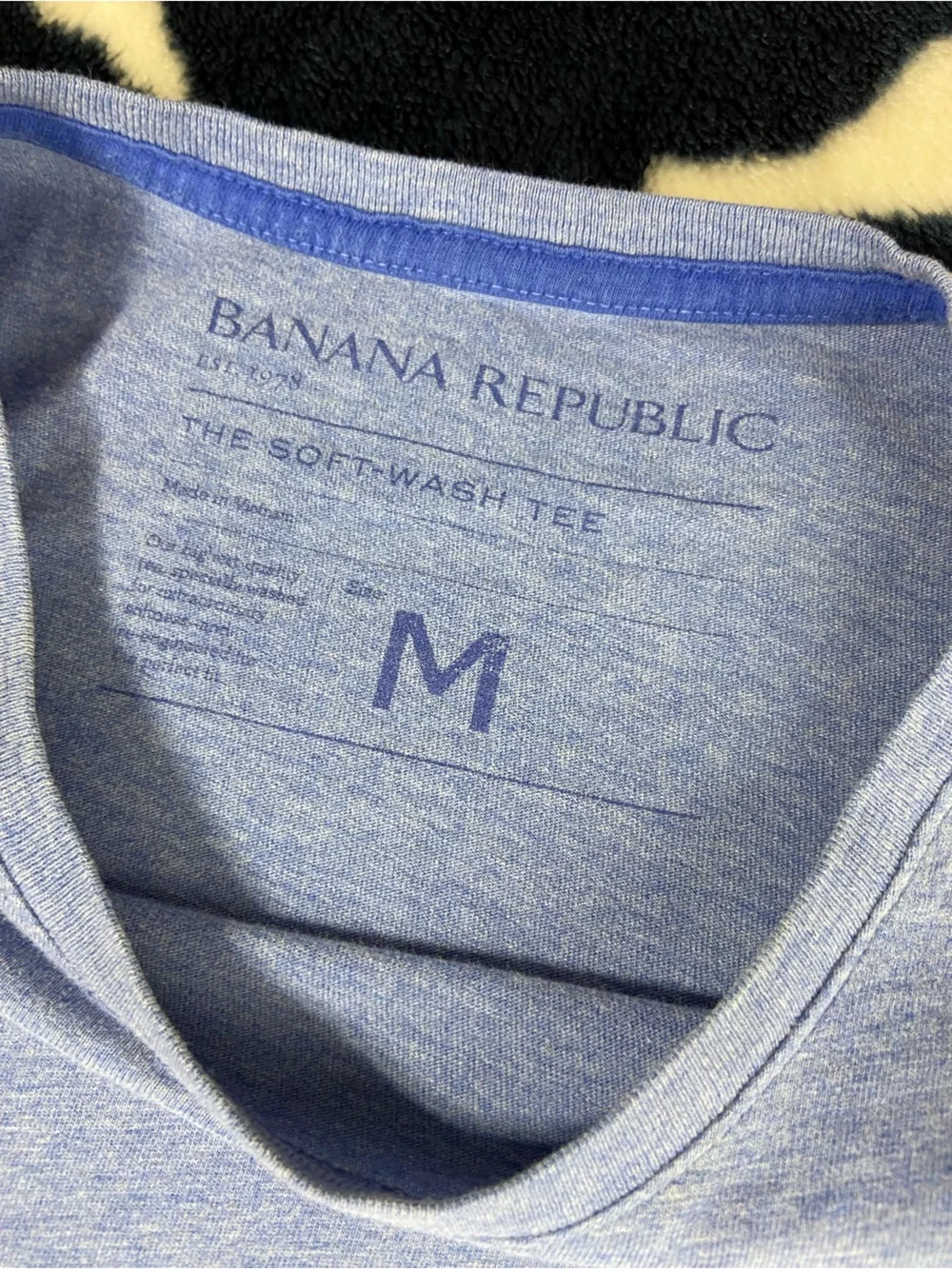 Banana Republic Light Blue Short Sleeve Crew Soft Wash Tee Medium M Shirt Men’s